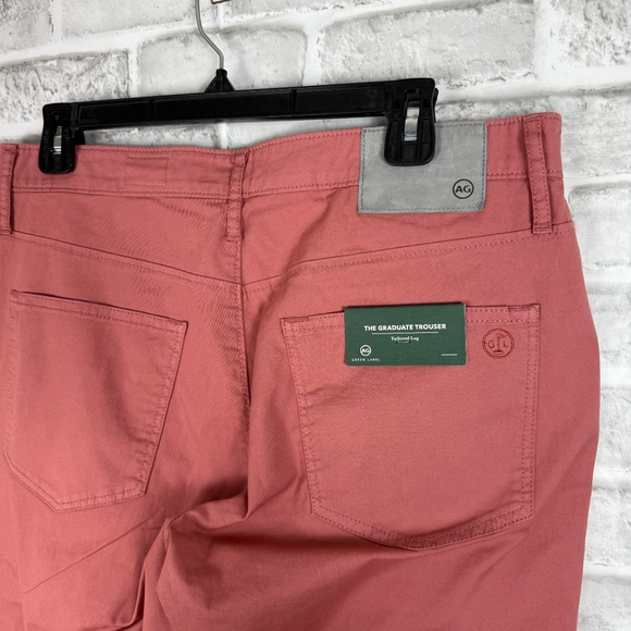 AG Adriano Goldschmied The Graduate Green Label Salmon Straight Pants 32 x 32 - Picture 4 of 9